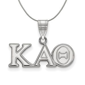Sterling Silver Kappa Alpha Theta Md Greek Pendant Necklace - 20 Inch